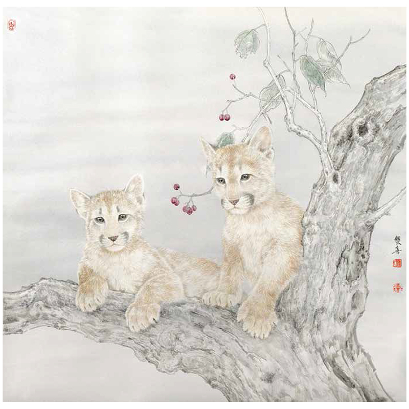 [正版] 小品白描画稿 工笔动物 鲁双喜 绘 工笔画 绘画白描画谱 白描入门 工艺美术书籍 工笔动物 北京工艺美术出