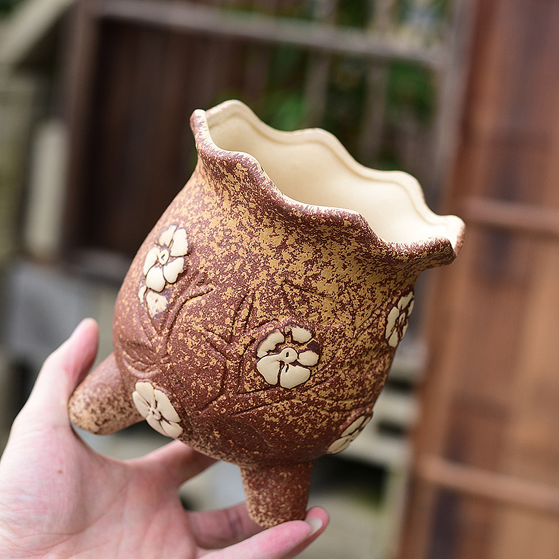 多肉植物陶瓷创意家用养肉肉的个性陶土盆大号清仓花盆