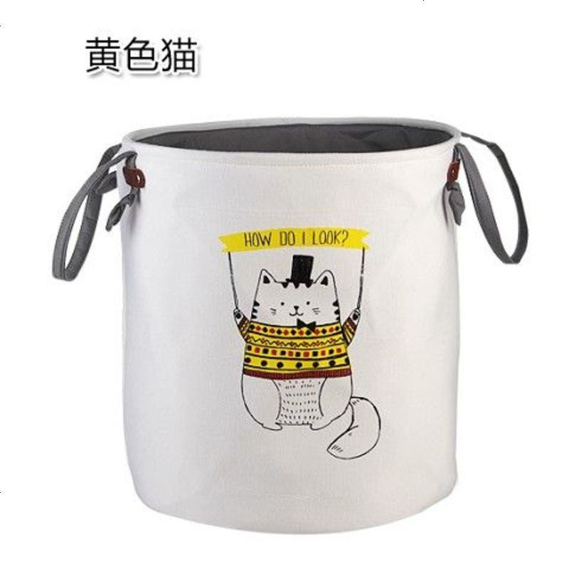 布艺脏衣桶折叠衣物玩具收纳桶放衣服的脏衣篓家用脏衣篮宜折叠脏 大号 灰色小象