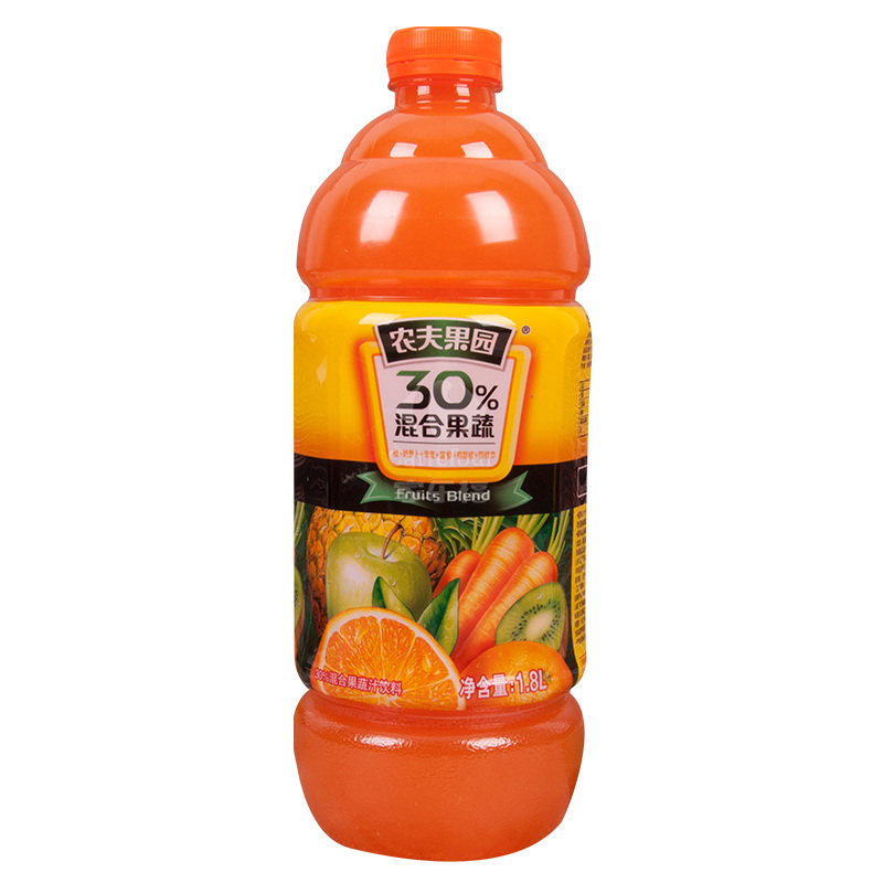 农夫果园30胡萝卜橙汁苹果味18l瓶装