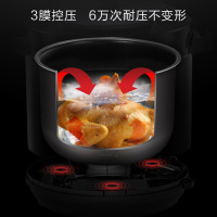 美的 电压力锅 双胆 家用智能预约压力锅全自动高压锅电饭锅电饭煲5-6升 YL60Simple102