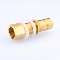 水箱接头水塔鱼缸水缸排水全铜塑料配件【单位：3个/组】-6分通丝套装60长