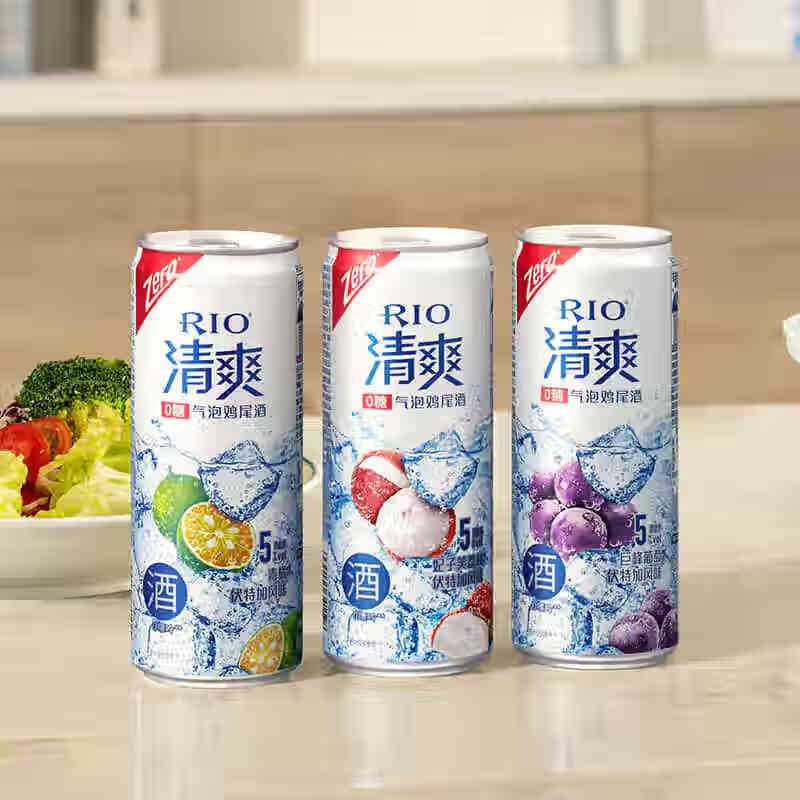 锐澳(RIO)洋酒预调鸡尾酒清爽白桃330ml*8罐