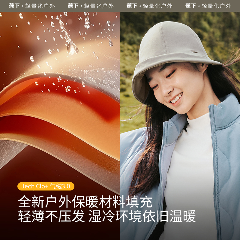 蕉下(BENEUNDER)气绒保暖渔夫帽CL45524尤雾紫