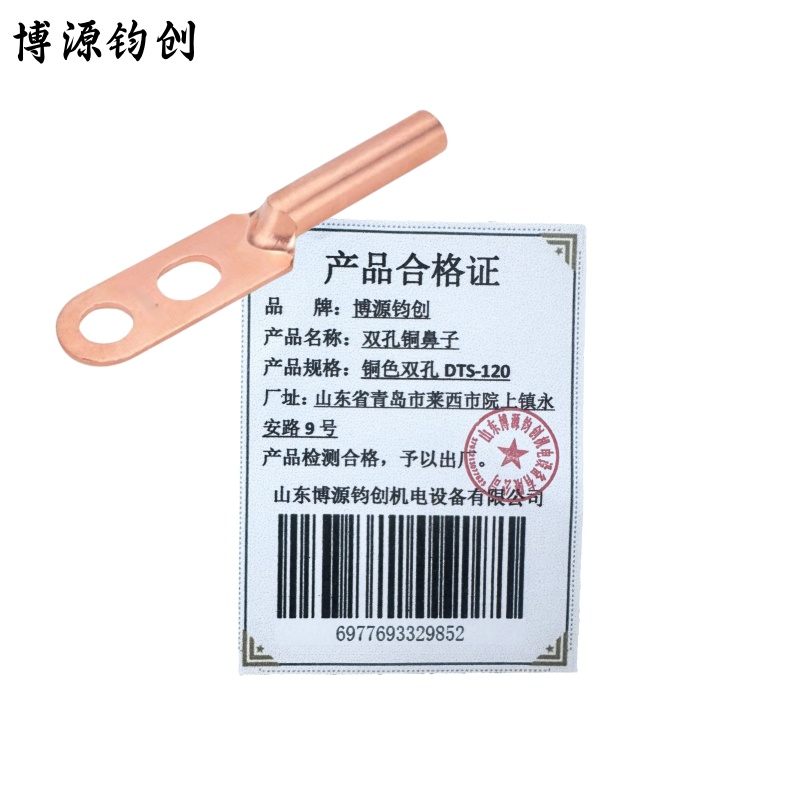 博源钧创 双孔铜鼻子 铜色双孔DTS-120 个高清大图