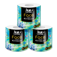 洁柔抽纸粉3层110抽*24包*1箱+柔锦鲤卷纸 4层200g *20卷