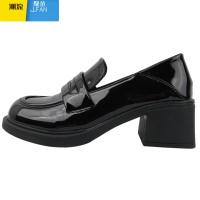 聚范英伦风粗跟高跟小皮鞋女复古法式乐福鞋工作鞋休闲百搭鞋子jk单鞋