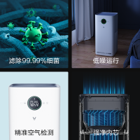 云米互联网空气净化器 家用低躁 除菌除甲醛除尘 APP控制 空气质量精准检测净化器