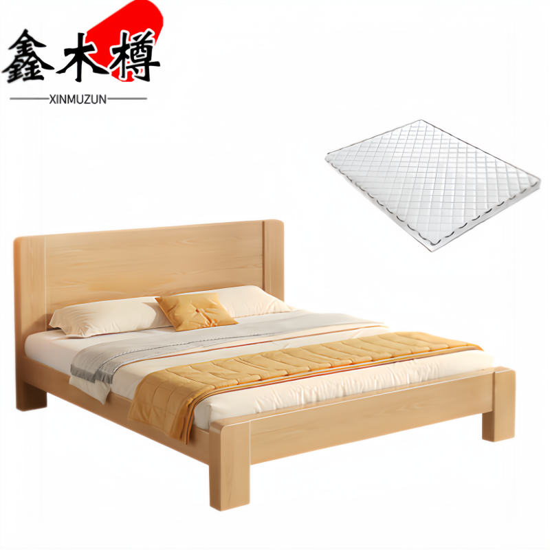 鑫木樽床1.2m+20cm床垫套高清大图