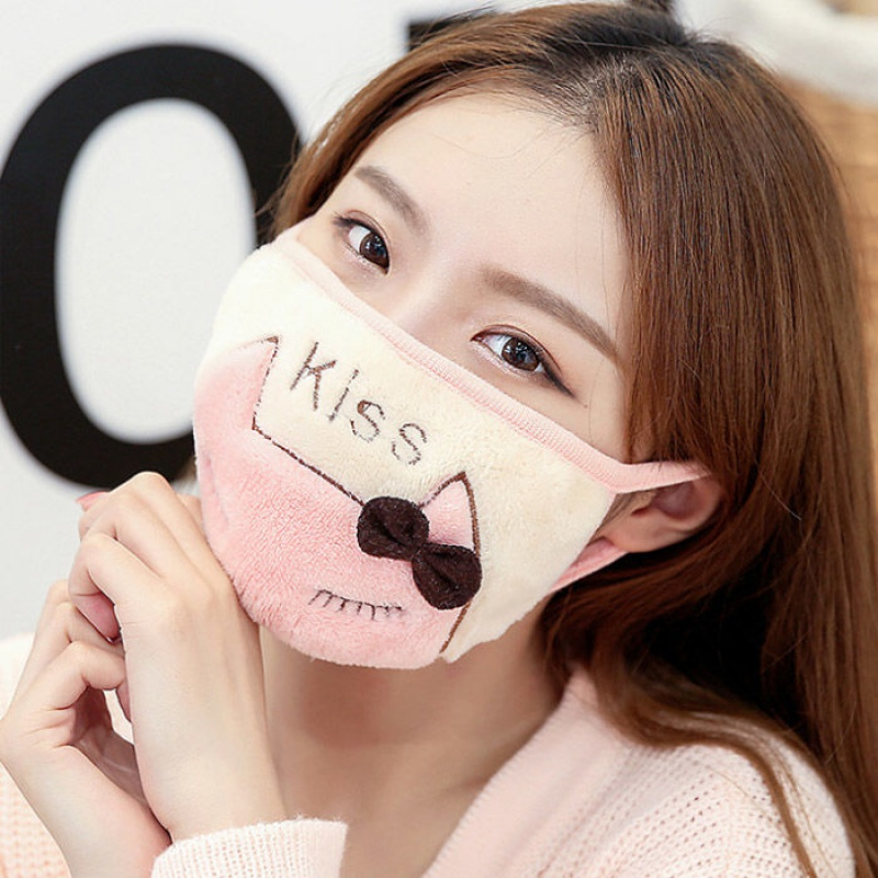 加厚秋冬纯棉口罩女学生韩版冬季防风防尘口罩冬季口罩女