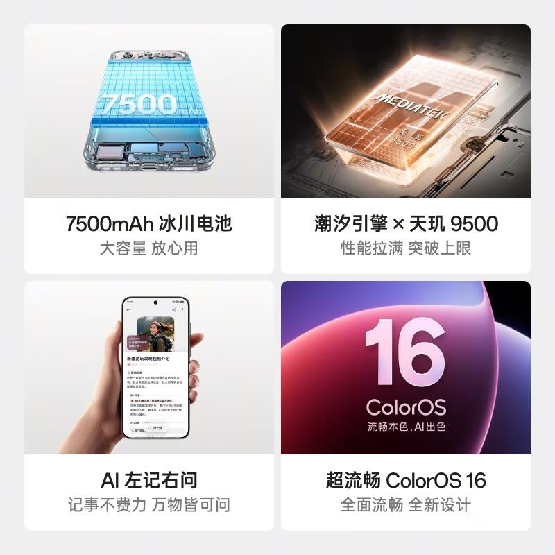 [全新]OPPO Find X9 Pro 绒砂钛 16GB+1TB 卫星版 天玑9500芯 2亿哈苏影像 7500毫安大高清大图