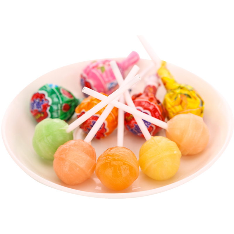 酷莎水果味棒棒糖桶装批发120支果汁硬糖果儿童六一节小零食奖励