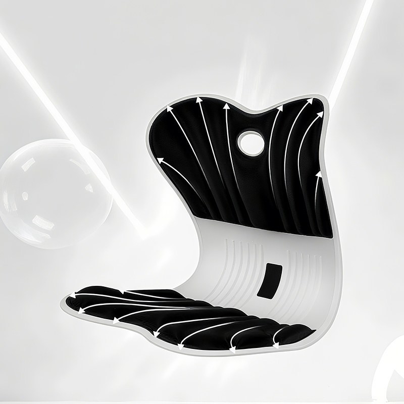 伴公式B1267人体工学一体式坐靠垫120斤以下 黑色高清大图