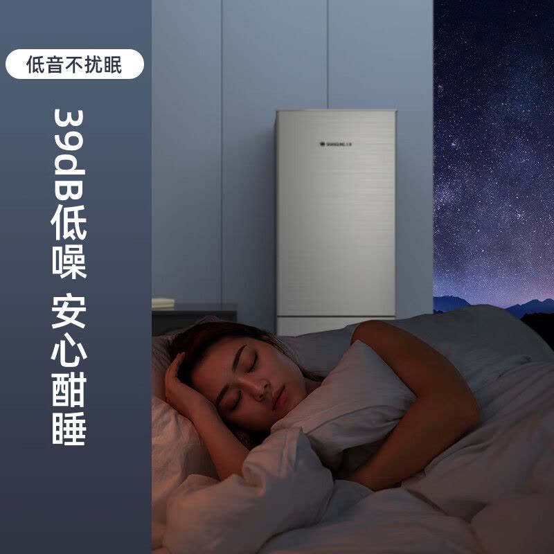 上菱 191升双开门冰箱 低温补偿 节能低音 持久锁冷保鲜 冷藏冷冻小型家用两门电冰箱 BBM191L图片