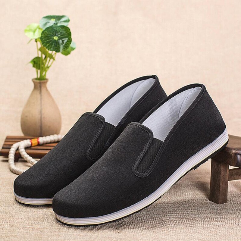 传统老北京布鞋一脚蹬懒人休闲男士牛筋底低帮wz1001相口