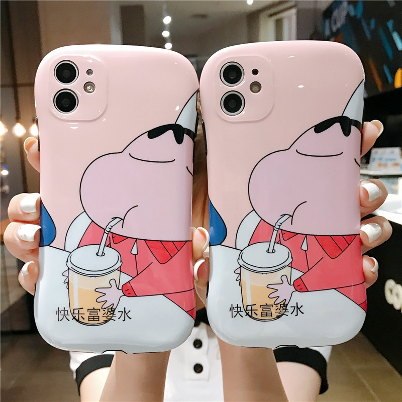 蜡笔小新苹果11手机壳快乐富婆水iphonex/xs/xr/xsmax卡通男女iphone7