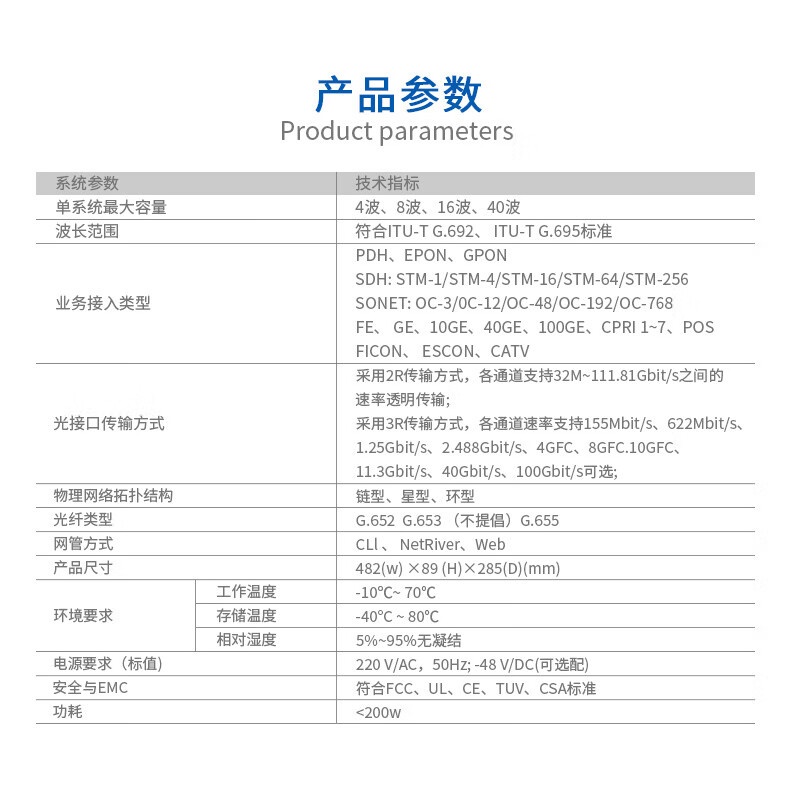 FB-LINK 1600系列2U波分综合传输设备(不含安装调试)高清大图