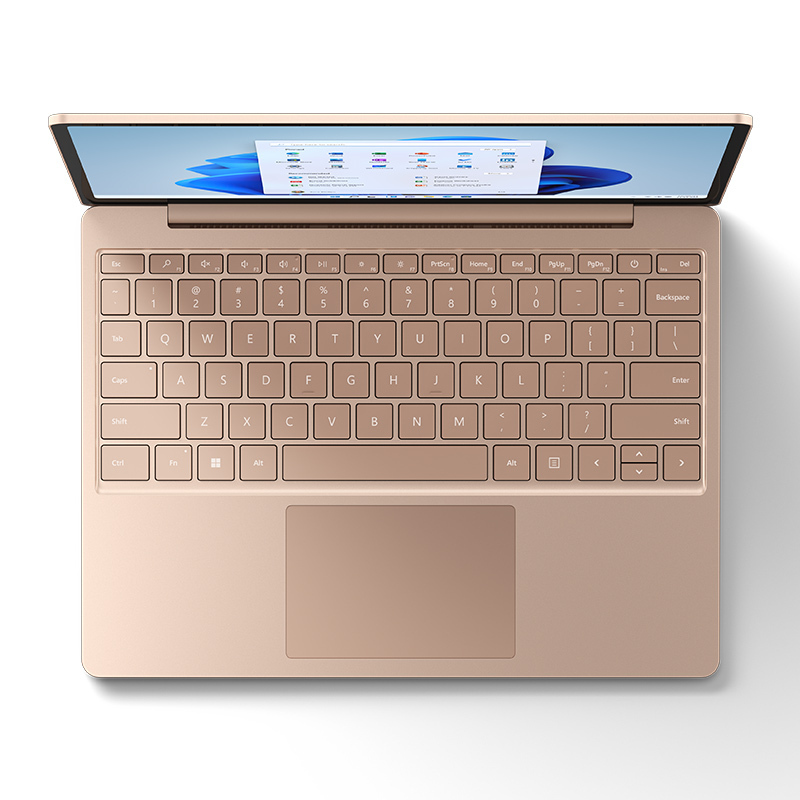 微软Surface Laptop Go 2 笔记本电脑 i5-1135G7 8G 256G 砂岩金 12.4英寸全面屏触屏 学生本 轻薄本 指纹识别