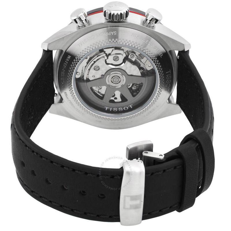 天梭tissotprs516计时码表自动蓝色表盘日历防水男士机械手表t