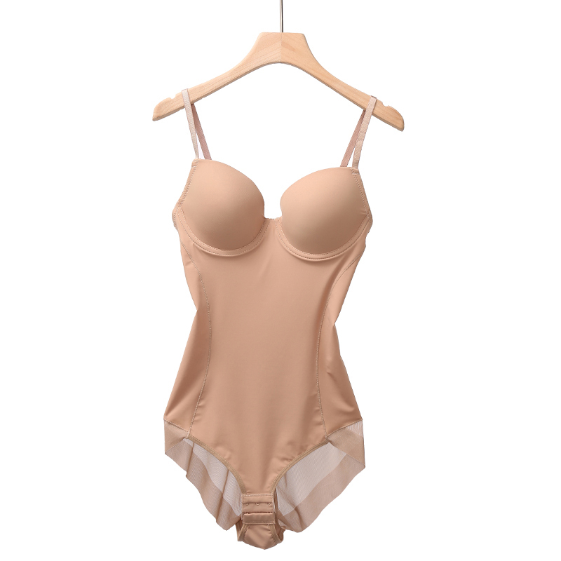 带文胸连体塑身衣夏季薄超薄瘦身吊带收腹束身束腰塑形美体内衣女