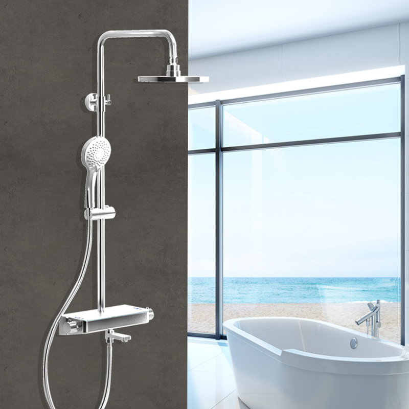 箭牌淋浴花洒套装超大置物台恒温花洒amg13sh801/amg13sh801h