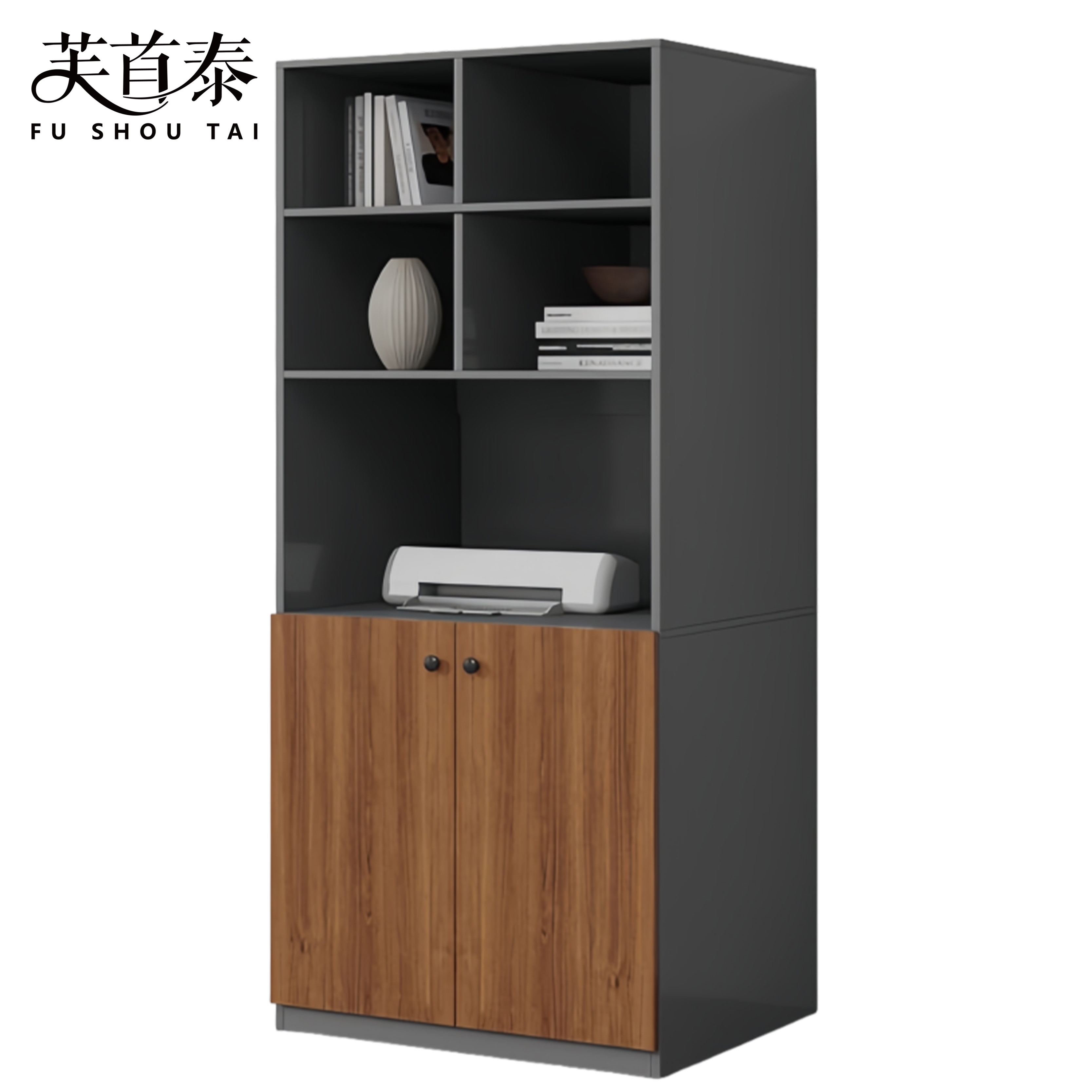 芙首泰书柜两门600*320*1800mm个高清大图