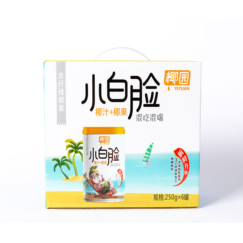椰园小白脸椰果椰汁250g*6