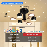 雷士照明星空灯现代简约吸顶灯奶油风客厅吊灯主灯中山灯具