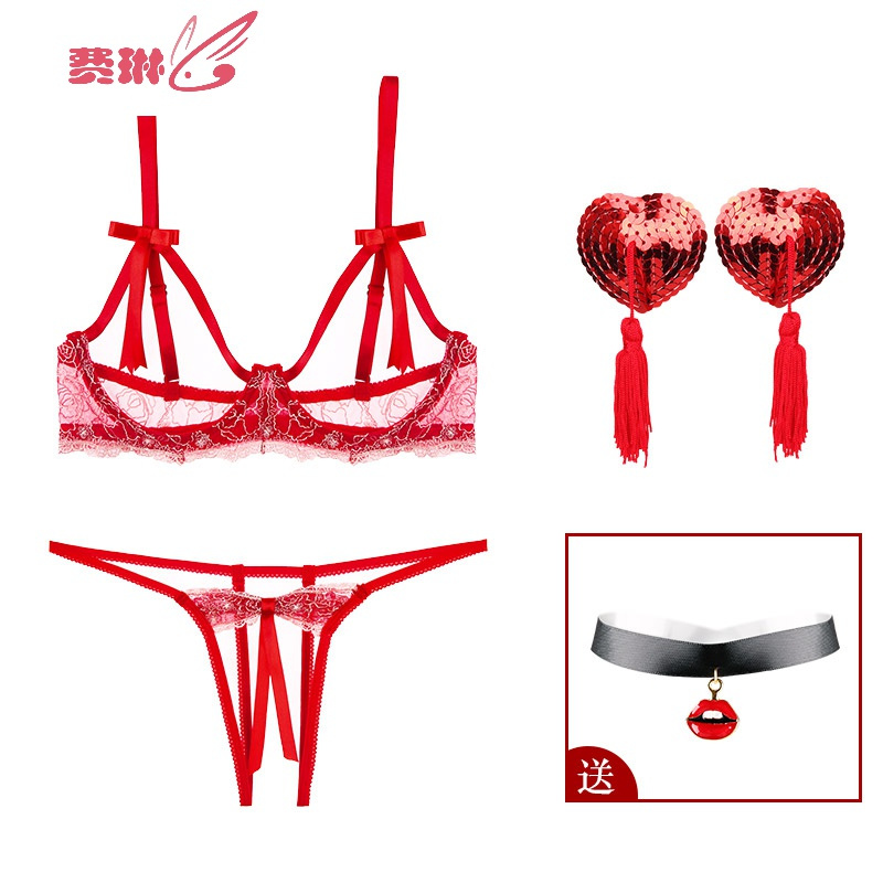 性感情趣内衣骚开档挑逗套装超骚诱惑血滴子服装费琳