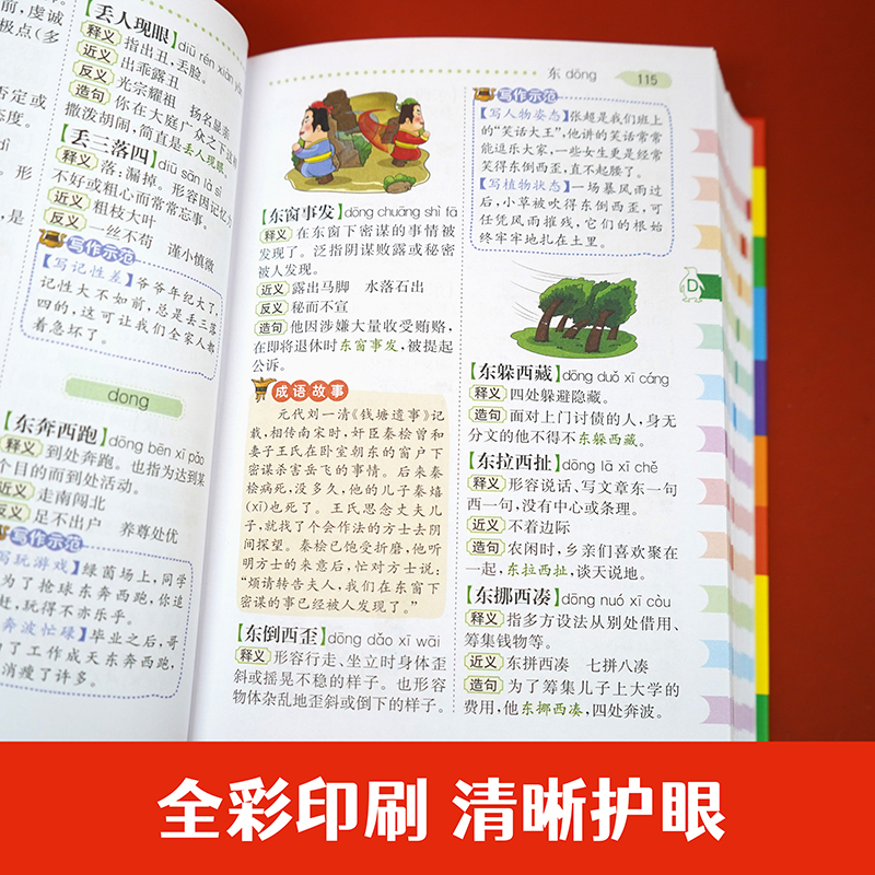 [正版]成语词典小学生人教版2023年 小学生多功能成语词典字典大全中华现代汉语文常用四字三到五六年级 彩色图案新编第1高清大图