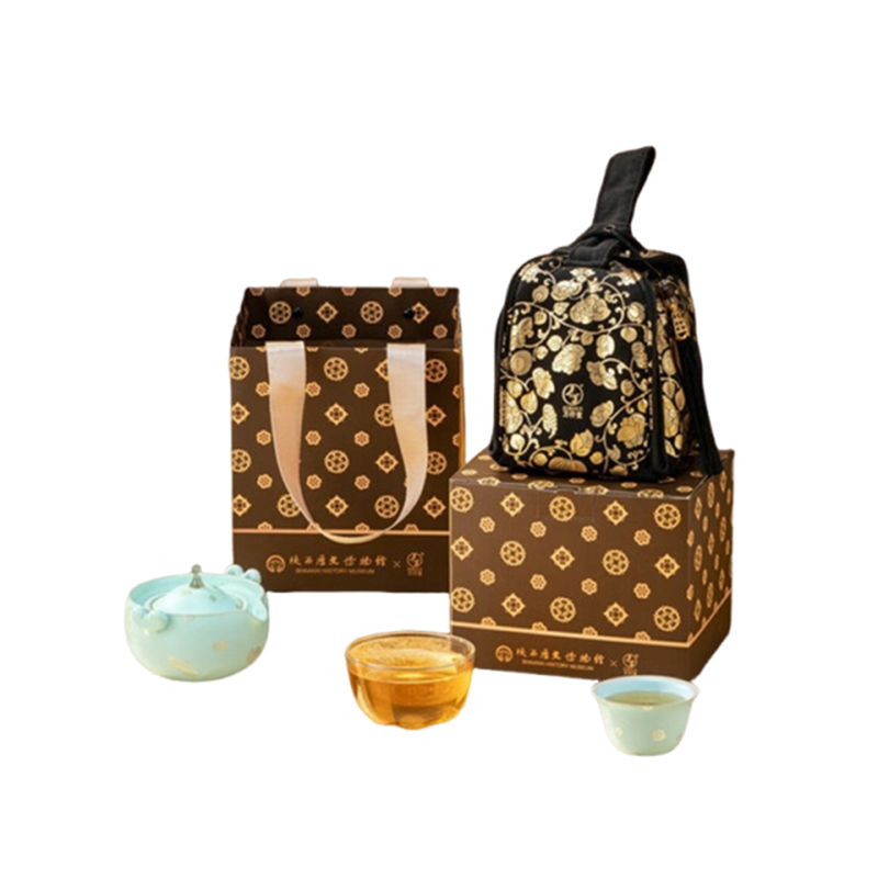 万仟堂 旅行茶具 陶瓷便携式茶具 大唐风华·快客杯 粉青 1壶2杯1便携包 / 套