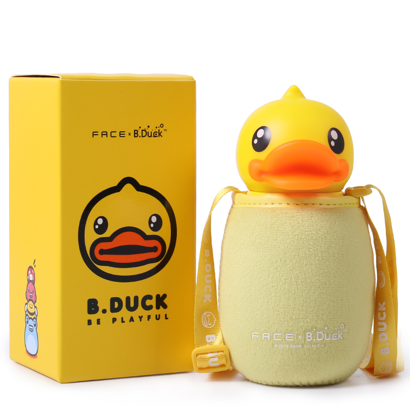 Face保温杯 BD-V1HS黄色小黄鸭 330ml 316不锈钢内胆 三重保温可爱立体表情杯盖 男女通用迷你保温杯子