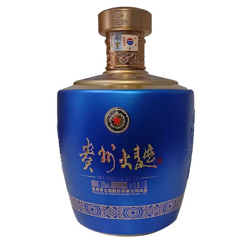 茅台股份 贵州大曲 53度酱香型白酒送礼 1.5L似水流年 53度 1500mL 1瓶 单瓶装(拍2坛发整箱)