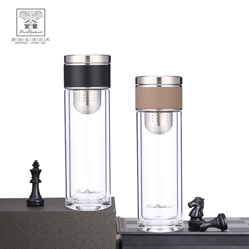 火象卡柏泡茶师玻璃杯300ml个高清大图