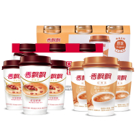 香飘飘奶茶红豆三连杯64g*3 +原味3连杯80g*3 杯装休闲冲饮品 冲泡奶茶粉