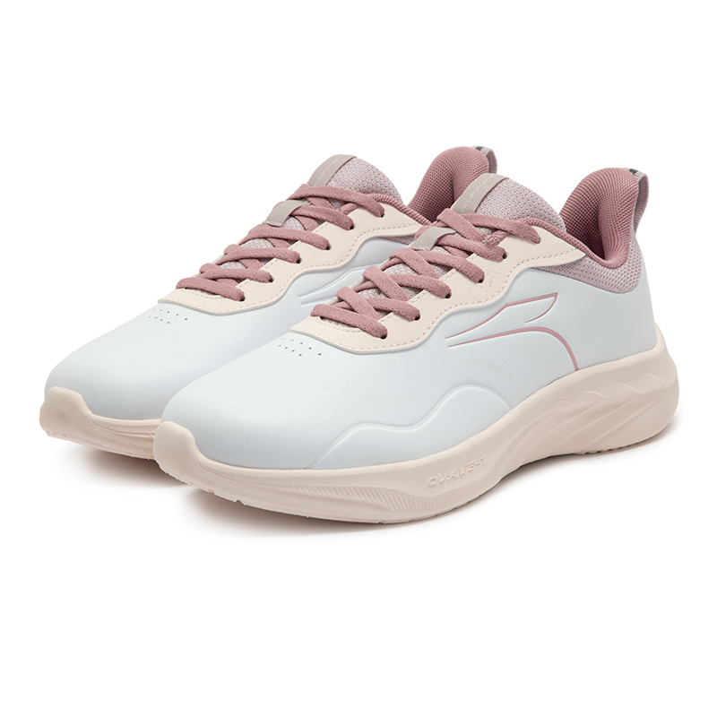 361°女鞋运动鞋轻便鞋子软底休息跑步鞋皮面舒服跑鞋女高清大图