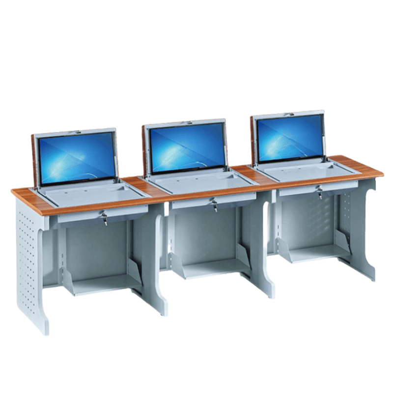 豫龙都电脑桌外置三人张高清大图