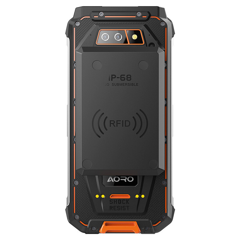 遨游(AORO)M5 安卓8.1手机工业本安防爆智能终端安卓UHF超高频-RFID 5.65英寸 桔黑色高清大图