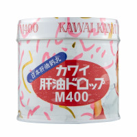 日本KAWAI 肝油钙丸(青柠风味)180粒/罐 卡哇伊肝油丸原装进口卡瓦伊可爱的儿童宝宝发育营养补充钙质维生素
