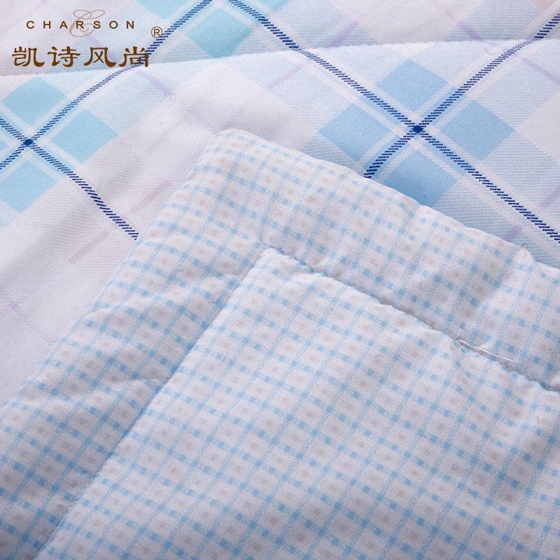 凯诗风尚(CHARSON)夏被 磨毛格子夏被 可机洗被子绗缝被芯玛格空调被1.5*2m