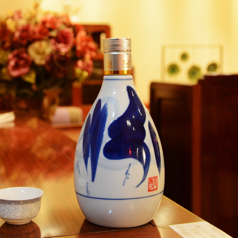 [官方正品]山西杏花村汾酒 53度 青花20汾酒375mL*1瓶盒装清香型国产酒高清大图