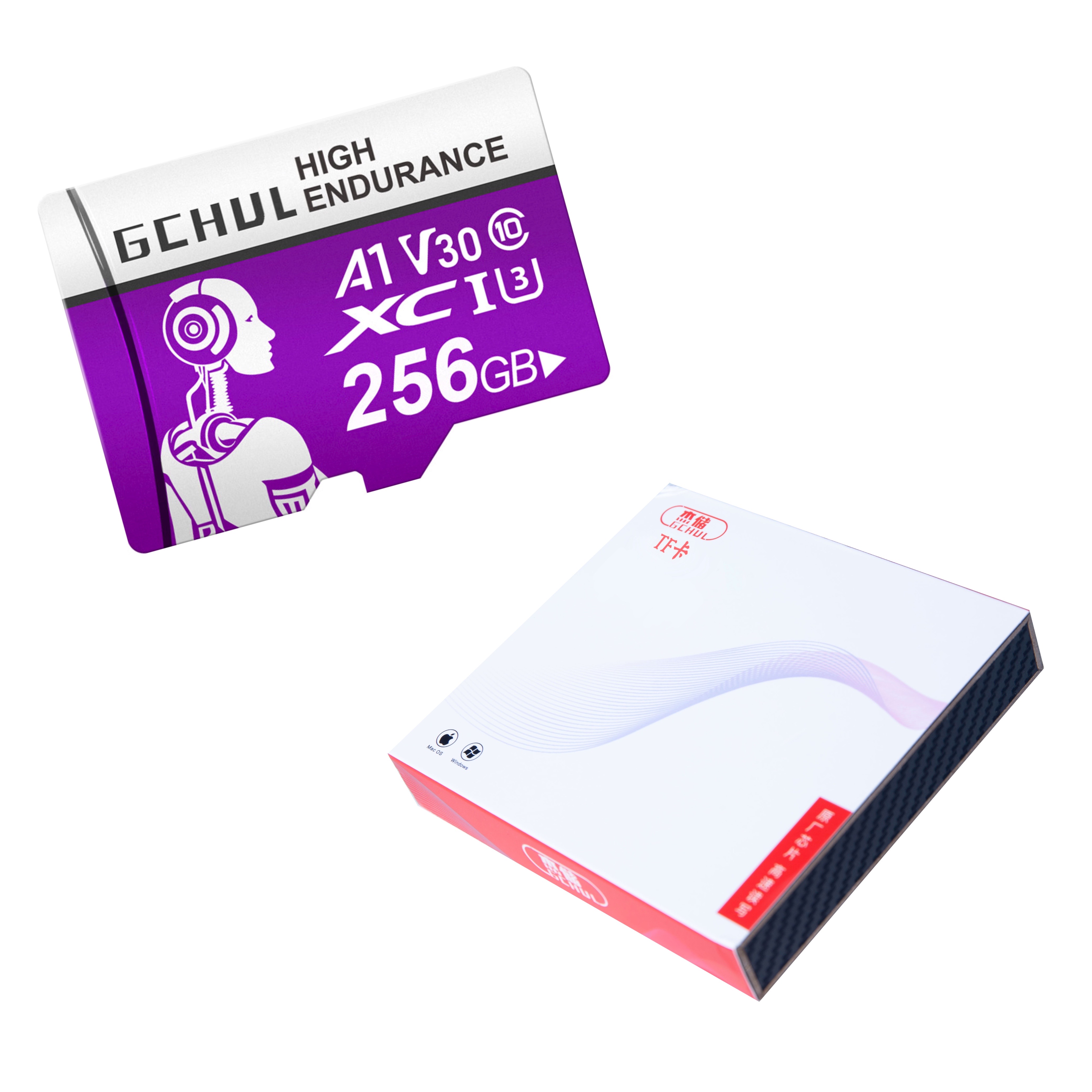 杰储(GCHUL) TF1000 256G TF卡 存储卡 (计价单位:个) 灰色高清大图