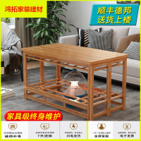 苏宁放心购1.2米烤火架实木家用多功能取暖桌可折叠加大长方形楠竹烤火桌子新款简约