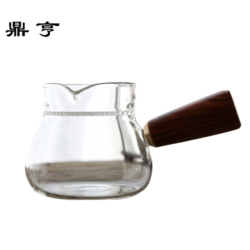 鼎亨滤网玻璃公道杯过滤茶壶耐高温侧把分茶器茶海公杯功夫茶具泡