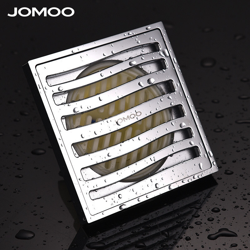 JOMOO九牧精铜镀铬地漏大排量下水地漏卫生间厨房防虫防臭下水地漏92147