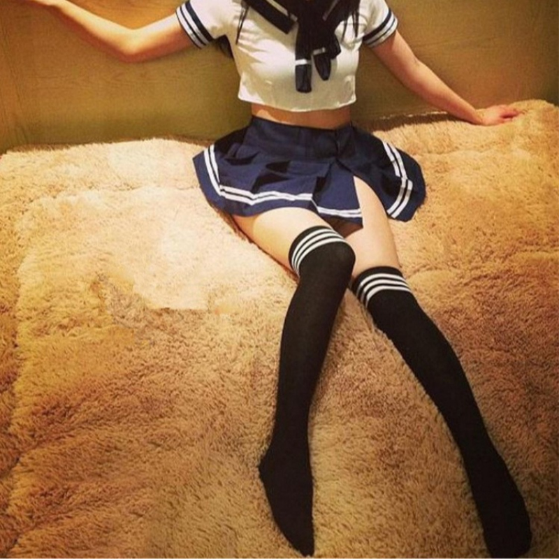 长夜漫漫情趣内衣性感情趣套装清纯装制服诱惑舞台演出服女1205 蓝色 均码(80-120斤)
