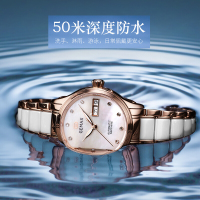 GEMAX/格玛仕专柜正品名牌防水自动机械手表女士休闲时尚潮流大气法国轻奢小众陶瓷镶钻专柜女神腕表情人节礼物礼盒套装