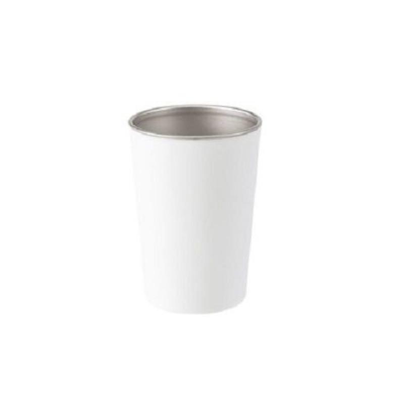 日本品牌不锈钢漱口杯 洗漱杯 刷牙杯 两用水杯 简约咖啡杯马克杯 白色