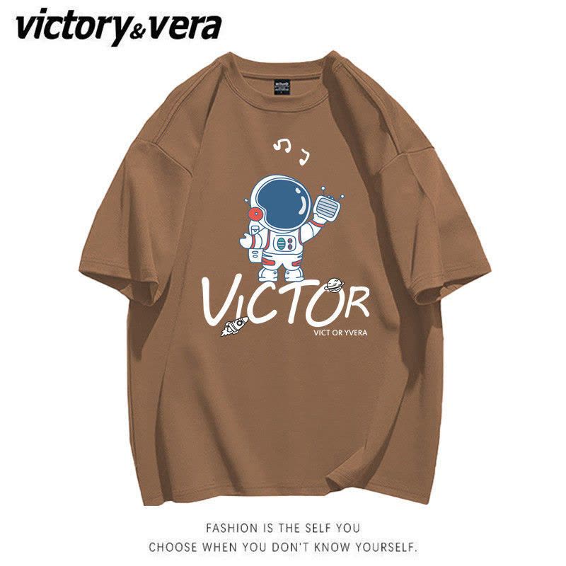 VICTORYVERA黑色短袖t恤女2022夏季新款韩版宽松字母印花半袖上衣图片