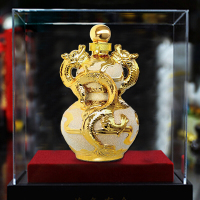 （买一坛送一坛） 汾酒集团杏花村牌金樽龙纹清香型白酒53度1500ml原浆世家景德镇陶瓷瓶收藏酒水 礼盒装